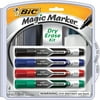 BIC Low Odor and Bold Writing Dry Erase Marker Kit, Chisel Tip, Assorted, 4/Pack