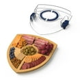 thumbnail image 2 of Cook With Color Texas Shield Shaped Charcuterie Board with Cover – 5 Compartments, Bamboo with Built-In Handle, 2 of 6