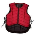 thumbnail image 2 of Chaleco de equitación, Guardias deportivos Chaleco con cremallera Accesorios transpirables Chaleco de entrenamiento Chaleco ecuestre para hombres para , Rojo, Niño M shamjiam Chaleco ecuestre, 2 of 8