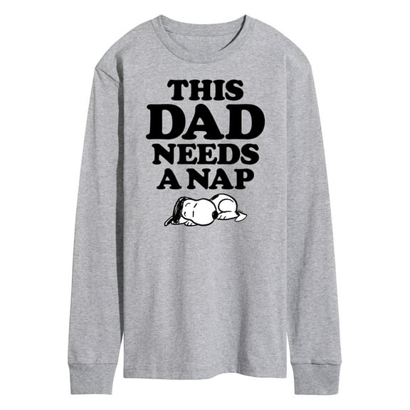 Peanuts - This Dad Needs A Nap - Men's Long Sleeve T-Shirt