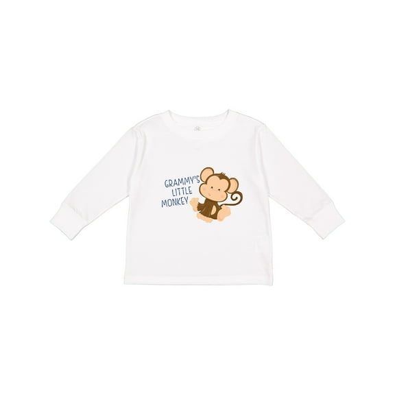 Inktastic Grammy's Little Monkey Boys or Girls Long Sleeve Toddler T-Shirt