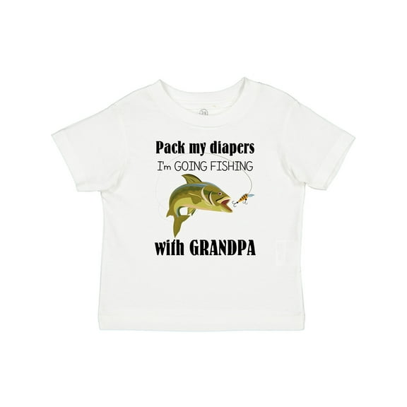 Inktastic Going Fishing with Grandpa Boys or Girls Baby T-Shirt