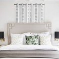 thumbnail image 4 of Grey Striped Coastal Kitchen Curtains Short 45 Inch Length, Nautical Beach Starfish Shell Grommet Top Bedroom Living Room Curtains, Light Filtering Cafe Curtain Drapes 2 Panels Set 84''x45'', 4 of 9