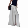 thumbnail image 2 of Women's Elegant Maxi High Waist Skirts Skirt for Casual White S, 2 of 8