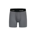 thumbnail image 4 of Wrangler Cool Carpenter 6" Boxer Briefs Men's Underwear, Small, Black/Charcoal/Salsa, 3-Pack, 4 of 8