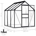thumbnail image 4 of vidaXL Greenhouse with Base Frame Anthracite Aluminium 3.61 m², 4 of 4
