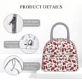 thumbnail image 4 of Fotbe Red Food Bolsa de Almuerzo con Estampado, Lonchera Aislada, Contenedor de Comida Reutilizable Tipo Cooler a Prueba de Fugas, 4 of 6