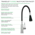thumbnail image 3 of Transolid PF7509A-BNMB Kitchen/Laundry Faucet with Dual Spray and Flex Neck in Brushed Nickle/Matte Black, 3 of 10