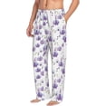 thumbnail image 2 of Balery Orchids Flowers print Men's Pajama Pants,Ultra Lightweight Pjs,Lounge Pant-Large, 2 of 9