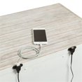 thumbnail image 6 of Bowery Hill Rubber Wood 6 Piece Queen Platform Storage Bedroom Set White Washed, 6 of 20