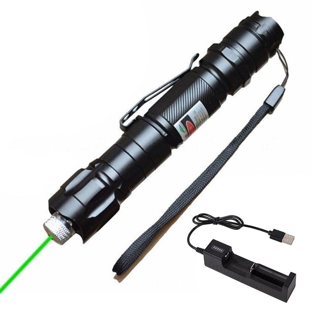 Linternas Led Puntero De Haz Verde De Mano Luz De Alta Potencia De Largo Alcance Con Cargador Usb Para Senderismo Camping Viajes Guardurnaity OD014140-00