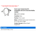thumbnail image 2 of Front Lower Control Arm Kit - Compatible with 2016 Chevy Malibu Limited, 2 of 2