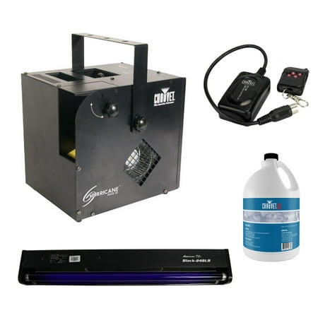 Chauvet Hurricane Haze 2D Fog Machine, Black Light, Fog Juice, & Wireless Remote