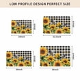thumbnail image 5 of Sunflower Bee Door Mat Indoor Outdoor,Black Buffalo Plaid Botanical Leaf Floral Non Slip Welcome Mat with Rubber Backing,Absorbent Fabric Front Door Mats Entryway Rug for Home Patio Entrance 18"x30", 5 of 9