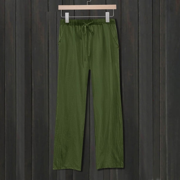 WILLBEST Pantalones Casuales Cómodos para Mujer, Pantalones de Entrenamiento Diarios con Cintura Elástica, Pantalones Largos Holgados y Sólidos con Bolsillos para Uso Diario. Chica