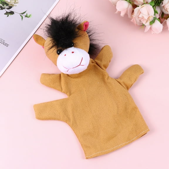LEORX Animals Puppet Show Hand Puppet Toy Brown 1Set