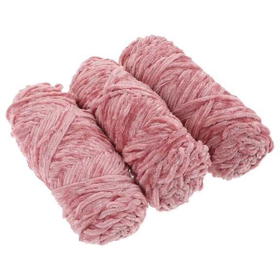 3 Rolls Chenille Yarn Crochet Hook Blanket Yarn for Knitting Bulky Yarn Knitting Accessories Wool Yarn Baby