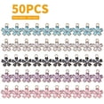 thumbnail image 2 of 50pcs Cherry Blossom Pendant Enamel Flower Charms Jewelry Making Accessories for DIY Necklace Bracelet,14 * 17mm,5 Colors, 2 of 4