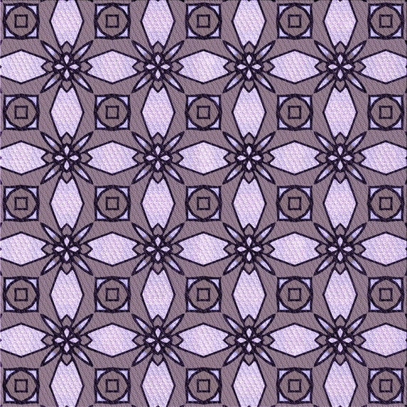 Ahgly Company Indoor Square Patterned Plum Purple Area Rugs, 4' Square