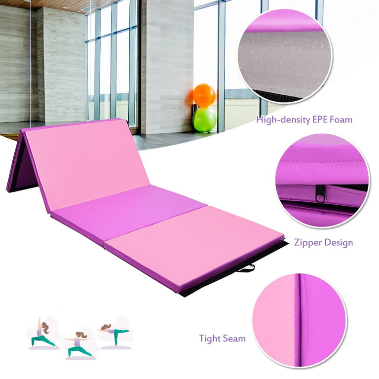 Costway 4' X 10' X 2 Folding Gymnastics Tumbling Mat Gym