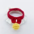 thumbnail image 3 of Biplut Cat Knitted Collar Soft Wear-resistant Delicate Cat Collar Cat Necklace Sweet Pet Scarf Pet Supplies (Red,S), 3 of 13