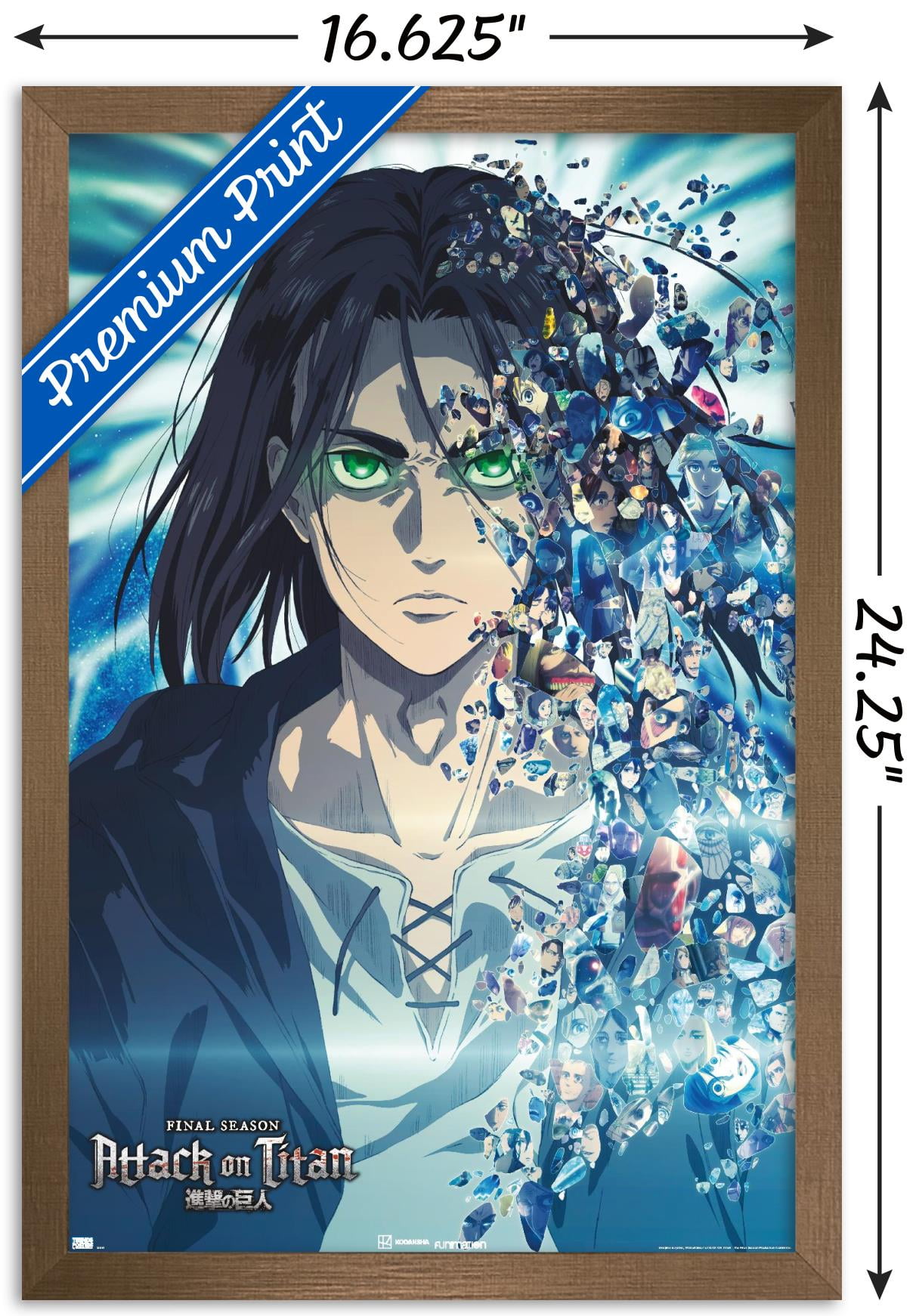 Attack On Titan The Final Season Fragments Wall Poster 22 375 X 34 Walmart Com