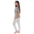 thumbnail image 2 of Just Love Women Sleepwear Jogger Sets Woman Pajamas (Buffalo Plaid - Grey White, 2X), 2 of 3