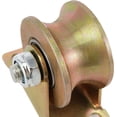 thumbnail image 4 of 8 PCS 2 Inch Steel U Groove Wheel Pulley, Sliding Gate Rollers with Bracket, Heavy Duty Rigid Caster for Inverted Track, 4 of 5
