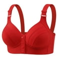 thumbnail image 1 of Abcnature Women Daily Comfort Bras Solid Front Buckle Elastic Style Medium Sized Bras without Steel Rim, 1 of 2