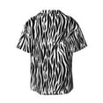 thumbnail image 5 of Salouo Zebra Pattern Cuban Collar Shirts for Men Button-Down Shirt Men's Short Sleeve Shirts Hawaiian Shirts Casual Shirts -X-Large, 5 of 6