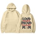 thumbnail image 1 of WEAIXIMIUNG Off The Shoulder Sweatshirt Women's Baseball Lettering Slogan Print Pocket Drawstring Print Hoodie, 1 of 4