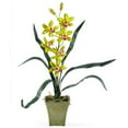 thumbnail image 2 of Nearly Natural 4066-AS-S3 Cymbidium Orchidée avec Vase, Vert/rouge/jaune, Lot de 3, 2 of 4