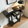 thumbnail image 2 of Entryway Hallway Console Table with One Drawer One Shelf Wooden Leg Frame Handleless Design - Durable - Entryway Hallway Storage Solution, 2 of 7