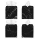 thumbnail image 2 of Balery Black Marble Texture Abstract Porta Pañuelos de Cuero con Estampado – Funda Moderna Cuadrada para Caja de Pañuelos, Dispensador 5x5x5'', 2 of 7