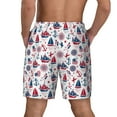 thumbnail image 2 of Haiem Happy Columbus Day Mens Swim Trunks with Compression Liner 2 in 1 Swimming Shorts Stretch Swimwear Quick Dry,Board Shorts-X-Large, 2 of 9