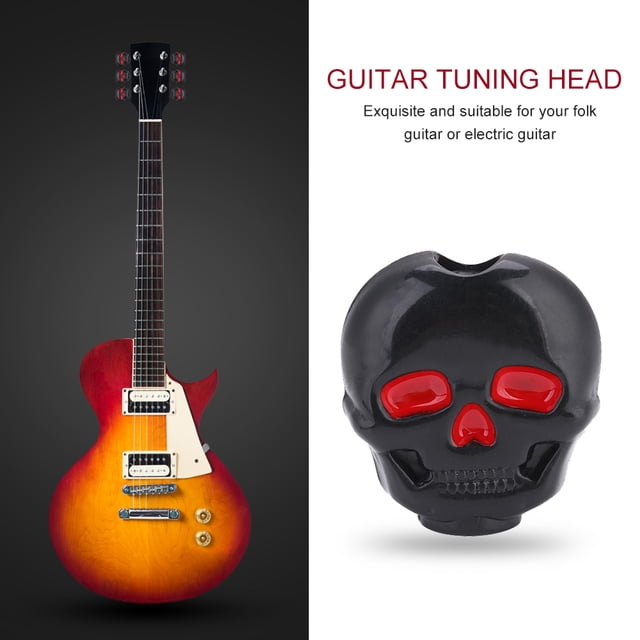 Tapa de botón de afinación NikouMX 6 piezas Diseño calavera