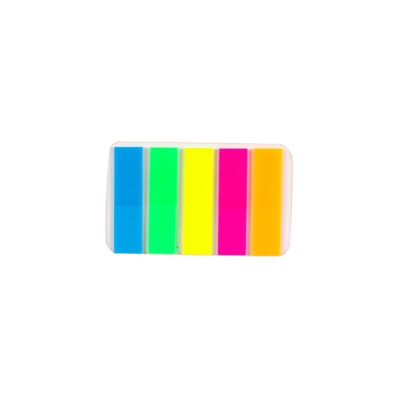 YiJuHui 4pcs Transparent Fluorescent Page Markers Self-Adhesive Tabs for Office Organization and Note Taking