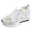 Yellow, variant on Floral Embroidery Sneakers for Women 2026 Breathable Sheer Mesh Slip on Loafers with Arch Support Platform Wedge Walking Work Shoes Yellow Size 6