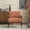 Orange, variant on Modern Armchair with Metal Frame & Natural Wood Armrests, Plush Cushions, White+Black