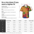 thumbnail image 5 of Susaid Colorful Building Blocks A Print Short Sleeve Shirts Button Down Casual Shirts Summer Beach Aloha Button Down Short Sleeve for Men ,Small, 5 of 7