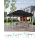 thumbnail image 3 of Carpa Camping Impermeable - Toldo Exterior Resistente 3x3m (3x3 metros) con Techo Oxford 210D, Fácil Instalación, Incluye 1 Pared Lateral, Ideal para Jardín/Playa/Acampada - Color Negro, 3 of 9