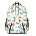 thumbnail image 3 of Dinosaur and Pineapple White Pattern Cute School Backpack Bag with Padded Back and Adjustable Shoulder Straps 16.9 X 12.6 X 5.9 Inches, 3 of 5
