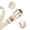 thumbnail image 3 of Fianmy Women Skinny Leather Belt with Gold Buckle, Ladies Faux Leather Belts for Jeans Pants Dress, 3 of 9