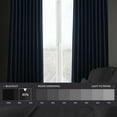 thumbnail image 4 of Essential Black Faux Linen Extra Wide Room Darkening Curtain (1 Panel), Essential Black, 100W X 96L, 4 of 10
