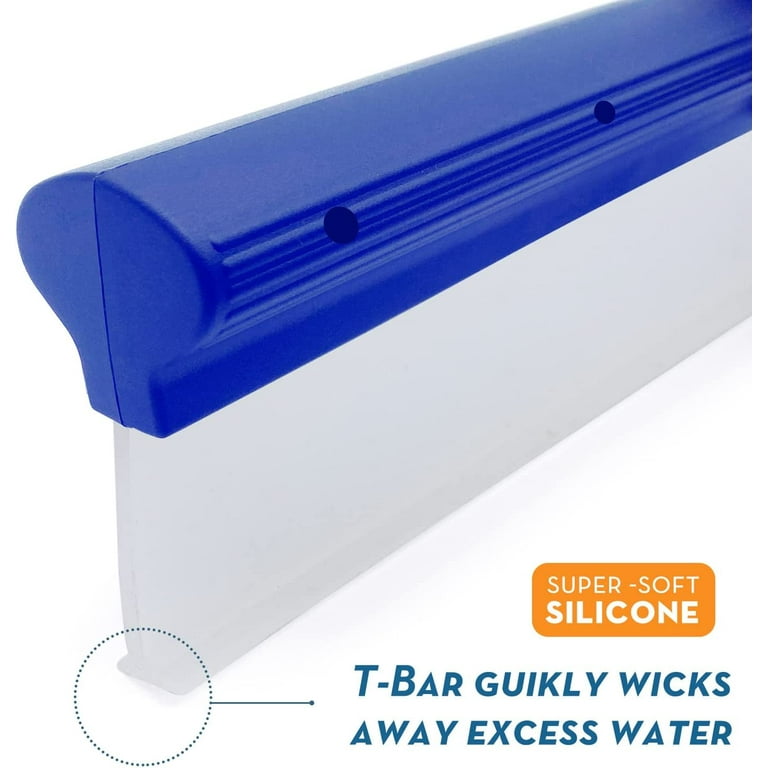 Car Squeegee 12 Inch - Super Flexible T-bar Water Blade Silicone