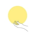 thumbnail image 2 of Artographie Studio 11x14 Black Modern Framed Museum Art Print Titled - Sun in Hand, 2 of 4