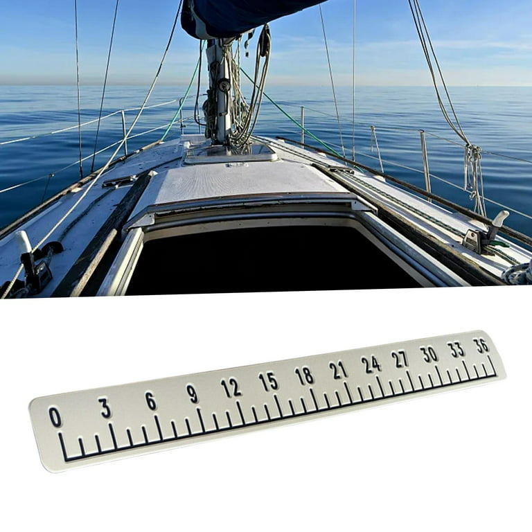 Fish Ruler for Boat Measurement Sticker Tool with Adhesive Backing EVA 6mm  Thickness Accurate Fish Measuring Ruler for Fishing Boat Accessories beige