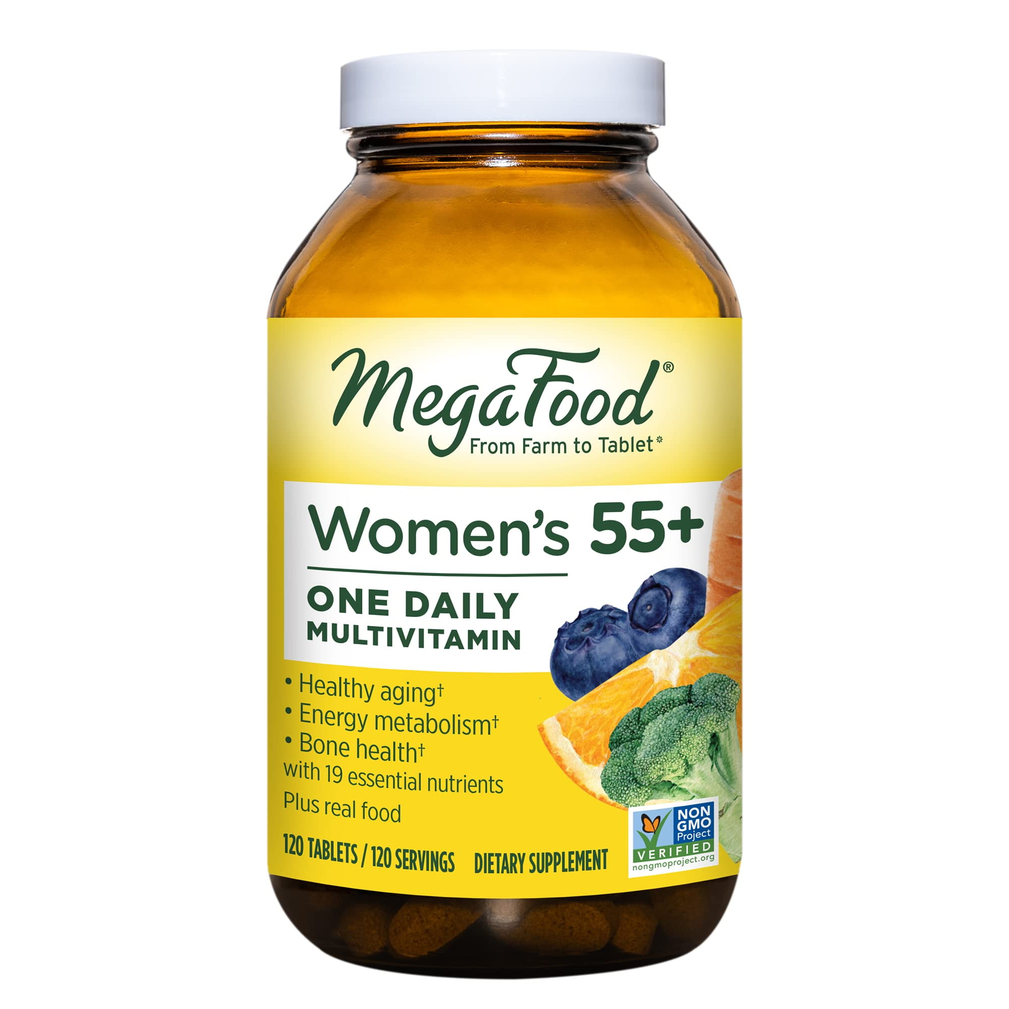 MegaFood Women's 55+ One Daily Multivitamin with B, C & D vitamins