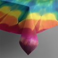 thumbnail image 3 of Rainbow Tie Dye Mandala Pattern Rectangle Tablecloth 60"x84",Waterproof Polyester Rectangle Table Cloth, Wipeable Spillproof Polyester Tablecloth for Dining, Camping, Indoor and Outdoor, 3 of 4