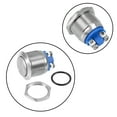 thumbnail image 2 of Momentary Stainless Steel Push Button Switch 19mm Mounting Dia 5A 2 Screws, 2 of 5